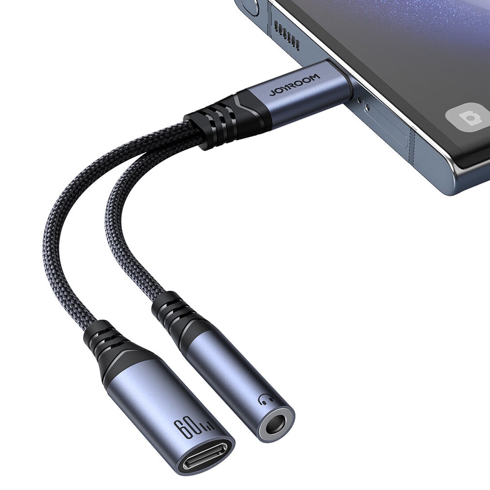 Joyroom Ljudadapter USB-C till 3,5mm + USB-C