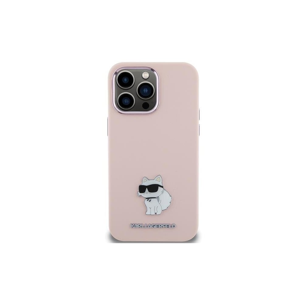 Karl Lagerfeld Choupette Silikonskal till iPhone 15 Pro - Rosa