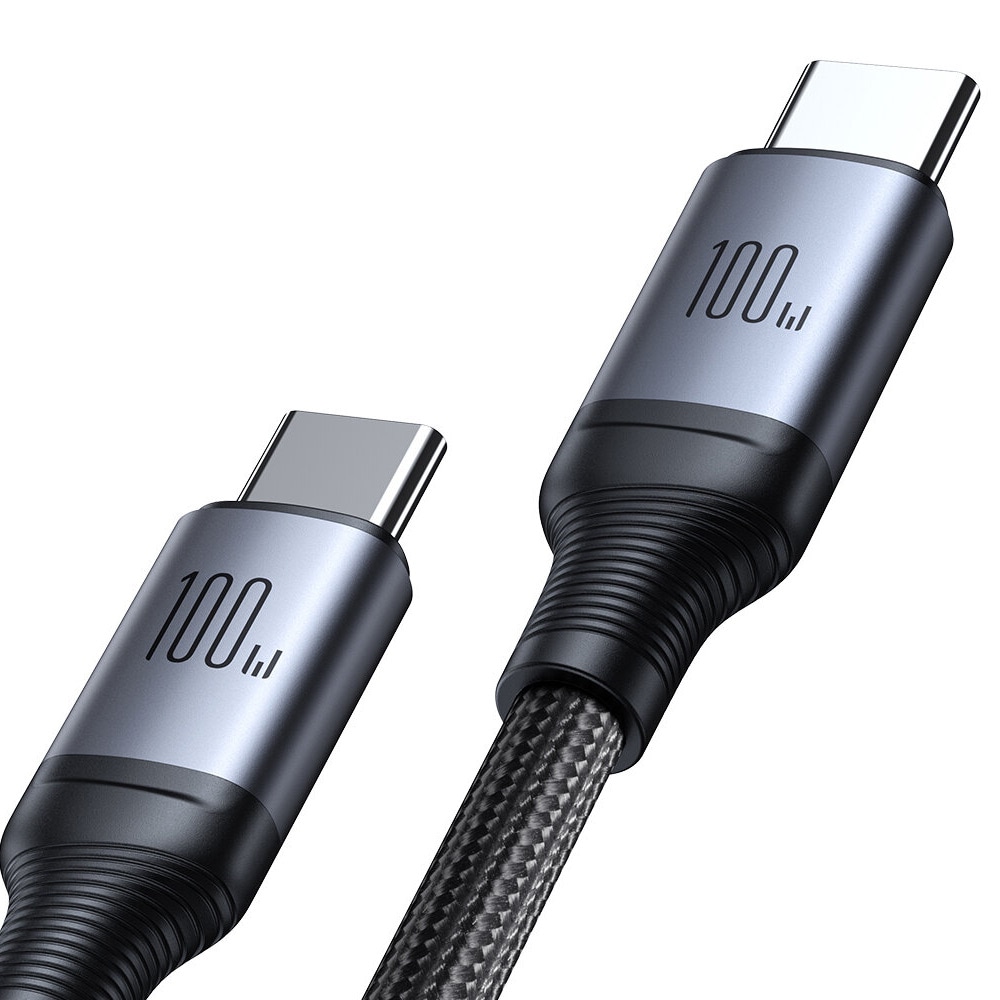 Joyroom 2i1 USB-Kabel USB-C till 2 x USB-C 100W 1,5m - Svart