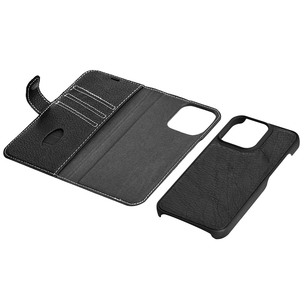 Essentials Läderfodral till iPhone 13 Pro Max - Svart