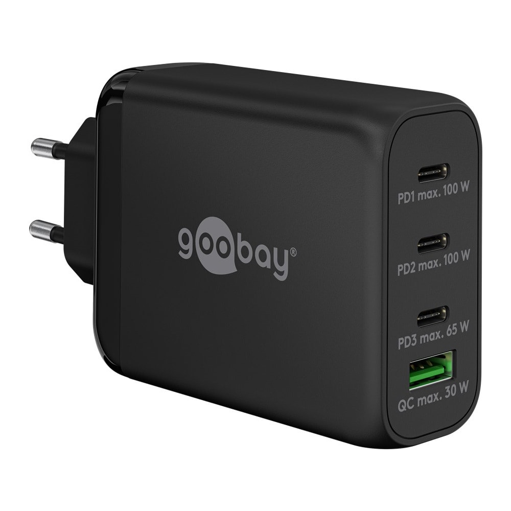 GooBay USB-C PD GaN Multiportladdare 100W - Svart