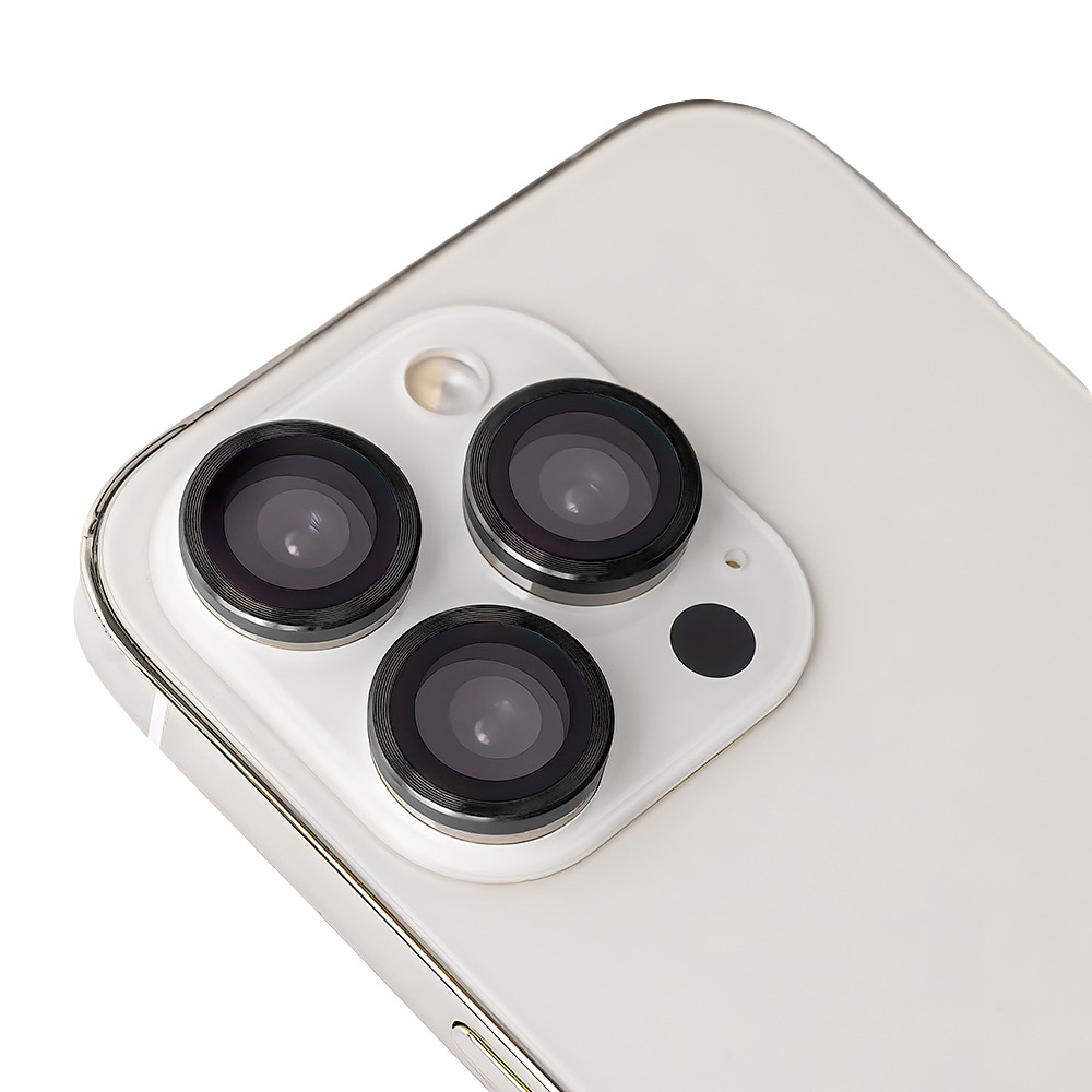 Linsskydd till kamera till iPhone 11 Pro / 11 Pro Max / 12 Pro  - Svart Ram