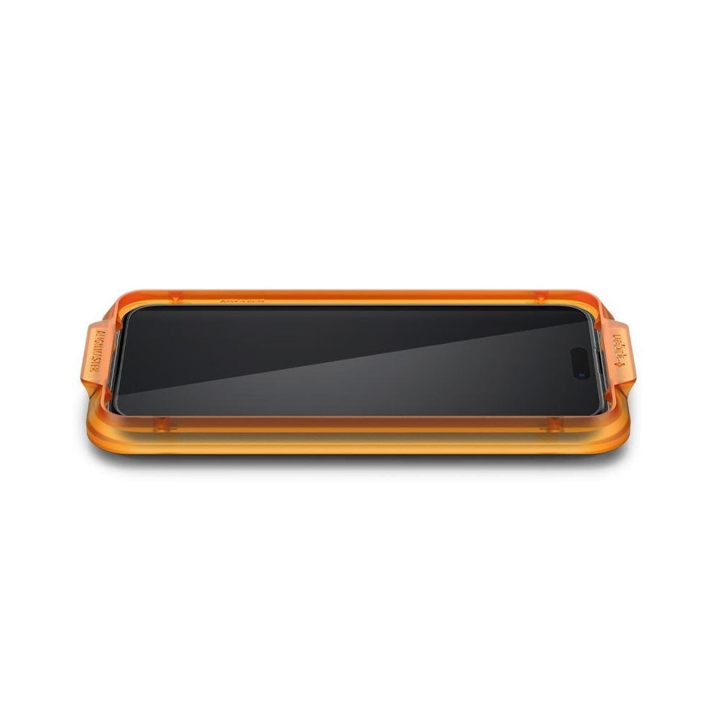 Spigen Alm Glass FC Skärmskydd till iPhone 15 Plus 2-pack - Svart Ram