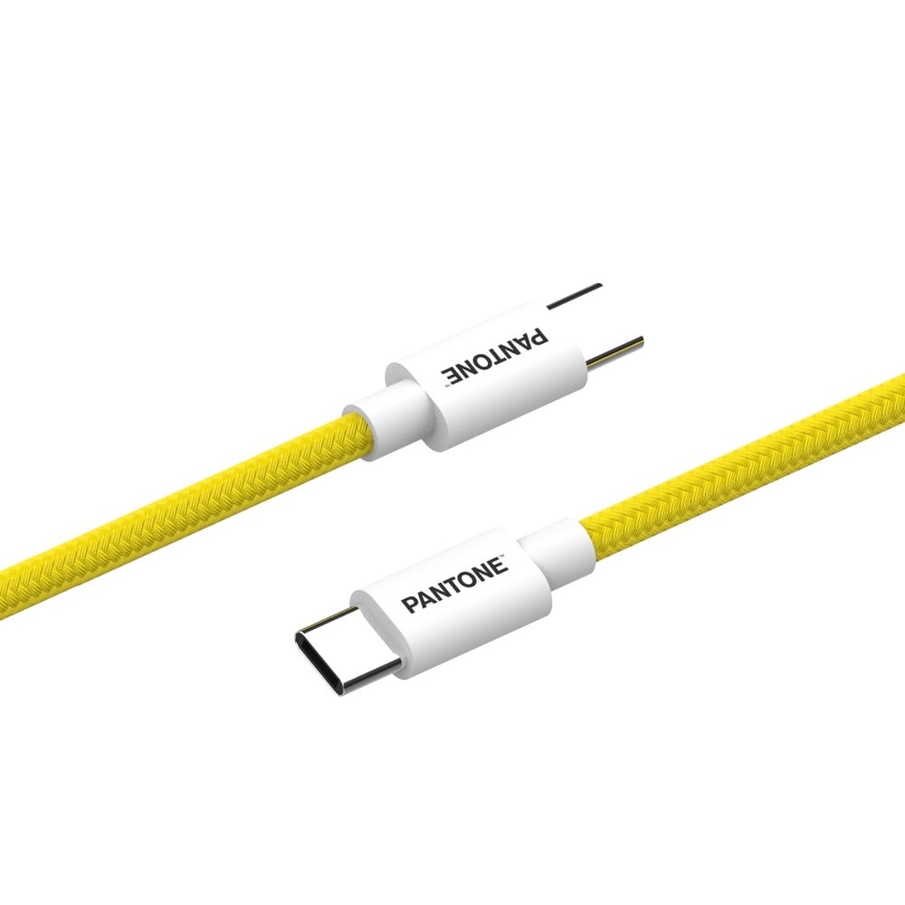 Pantone USB-C-Kabel 60W 1,5m - Gul 102C