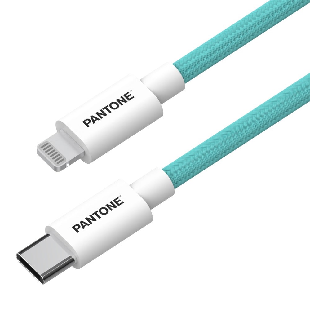 Pantone USB-C till Lightningkabel MFi 1,5m - Blågrön 3242C