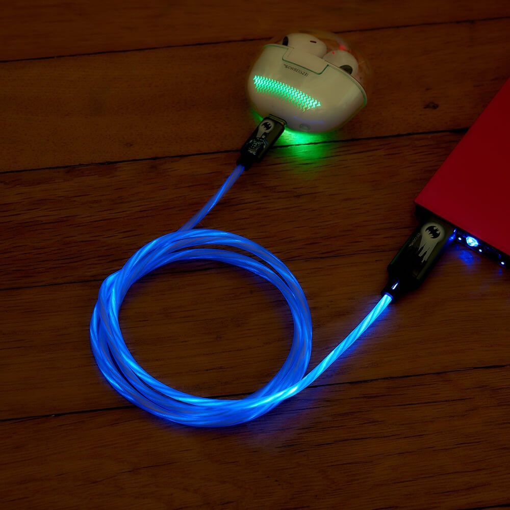 Batman USB-Kabel USB till USB-C Light-Up 1,2m