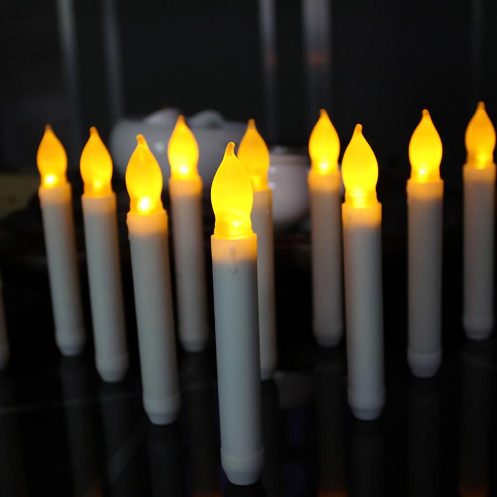 LED Vaxljus med flameffekt 12-pack