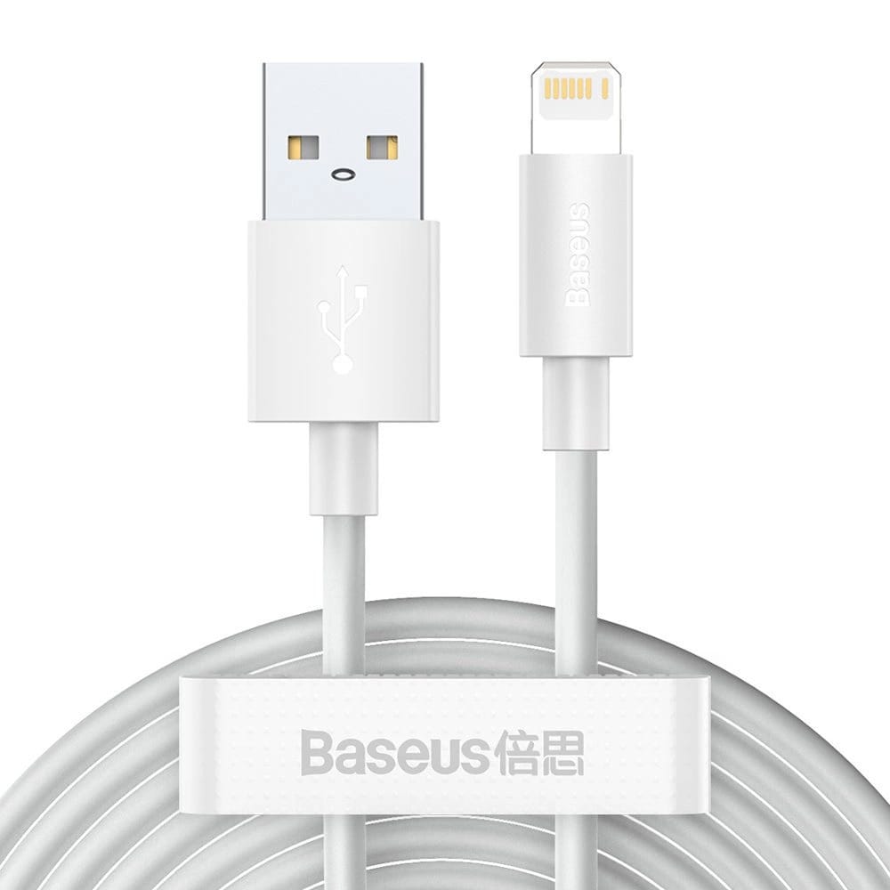 Baseus USB-kabel USB till Lighting PD 1,5m 2-pack - Vit