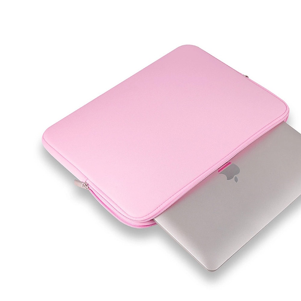 Laptopsleeve 15,6 tum rosa - laptopfodral / datorfodral i neopren / fodral till bärbar dator