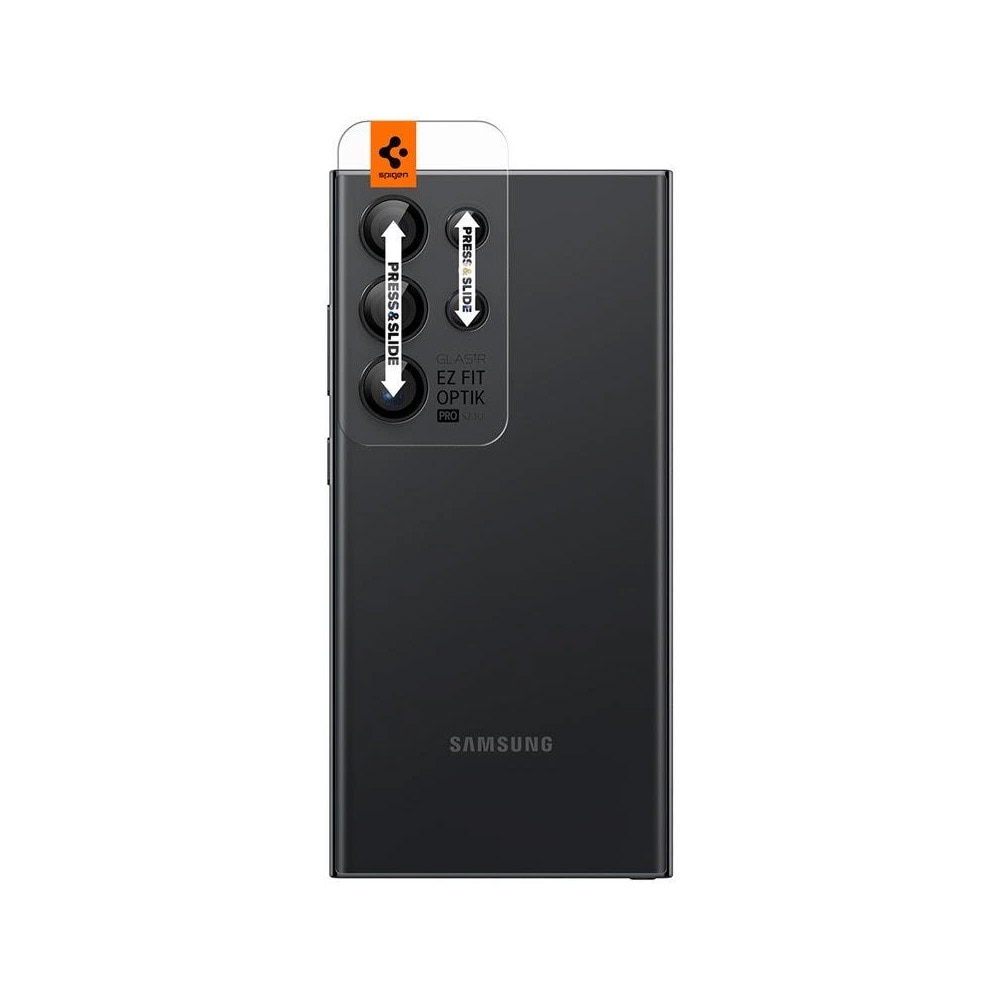 Spigen Optik.tR EZ Fit Linsskydd till Samsung Galaxy S24 Ultra 2-pack - Svart