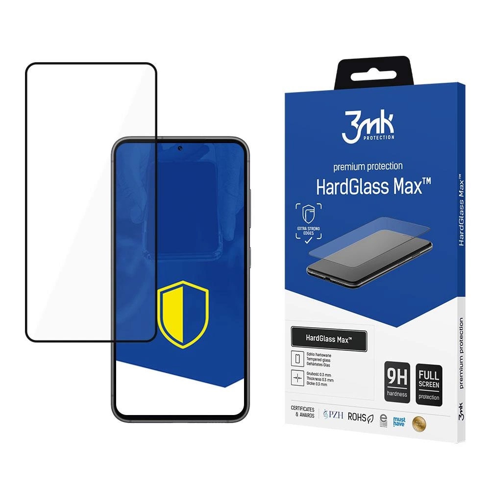 3mk HardGlass Max 9H till Samsung Galaxy S24+ - Svart Ram