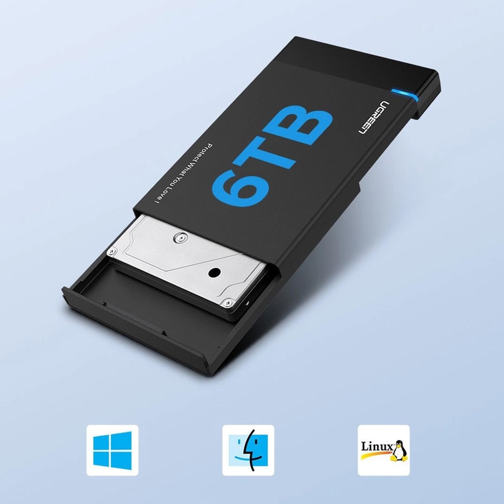 Ugreen Hårddisk kabinett för 2.5 '' SATA USB 3.2 Gen 1 5 Gbps