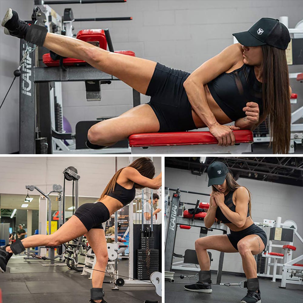 Ankelstropper til trening, 2-pakning / Polstrede ankelstropper / Ankelstropper til trening