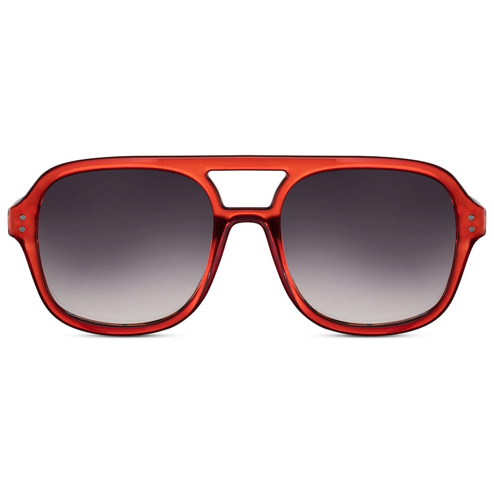 Solglasögon Aviator - Röda med svart lins