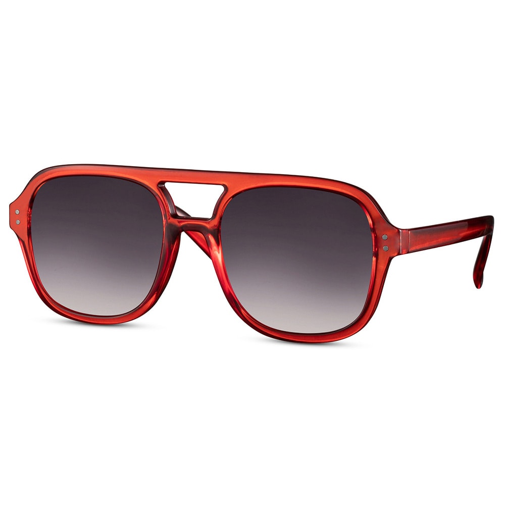Solglasögon Aviator - Röda med svart lins