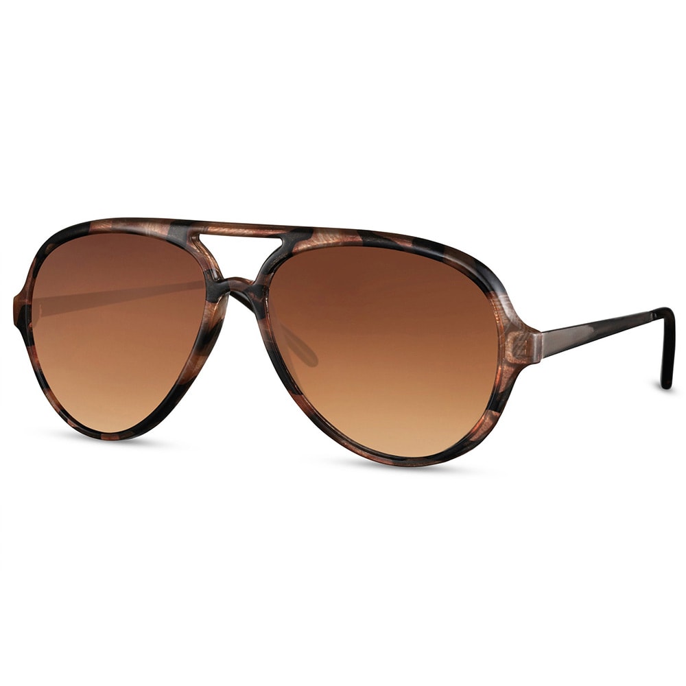 Solglasögon Aviator - bruna med brun lins