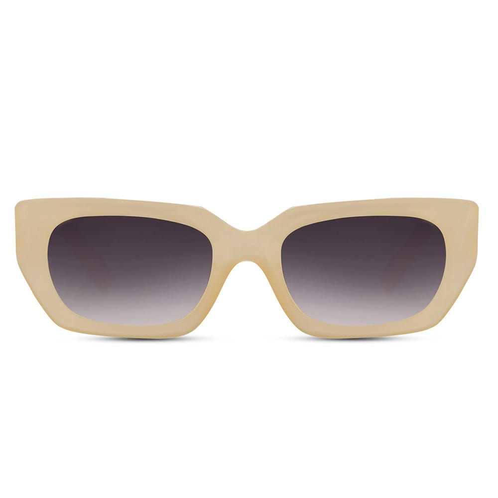 Beige Solglasögon med mörk lins