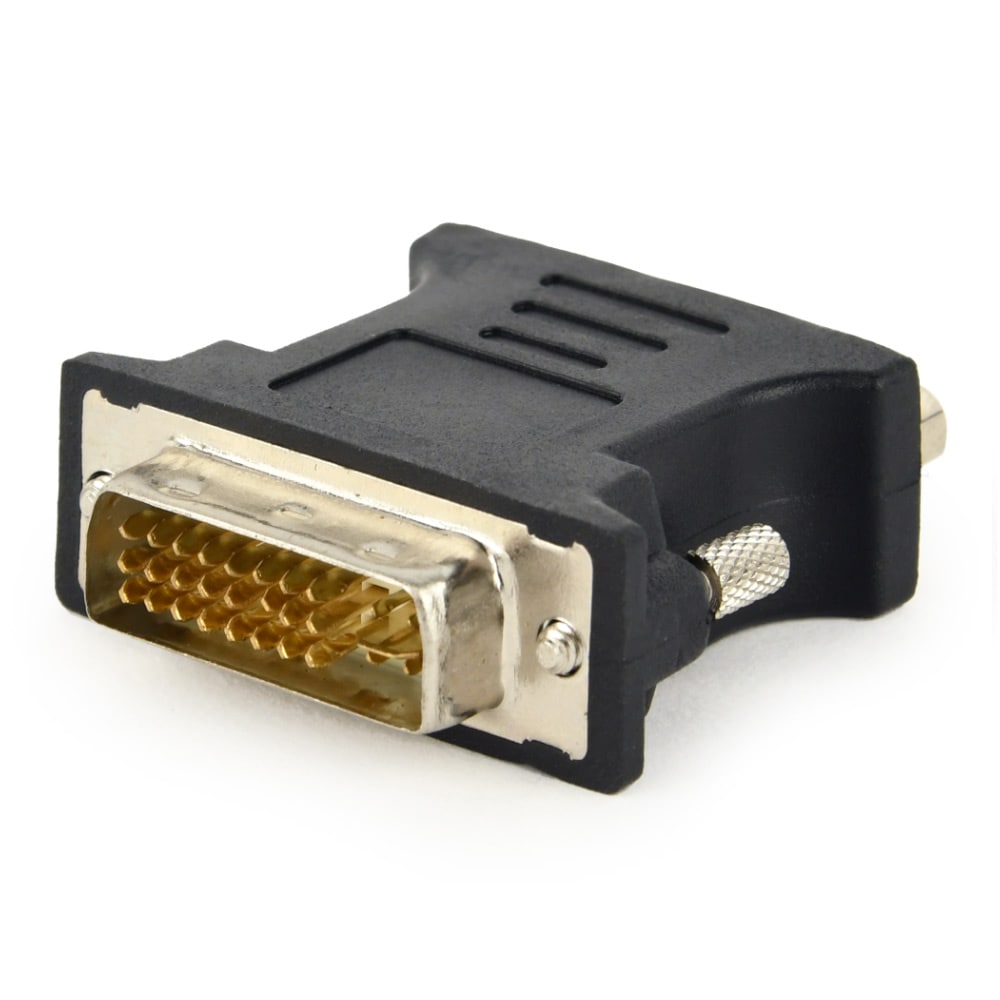 DVI-I-Adapter - DVI-I Hane till VGA 15-pin hona - Svart