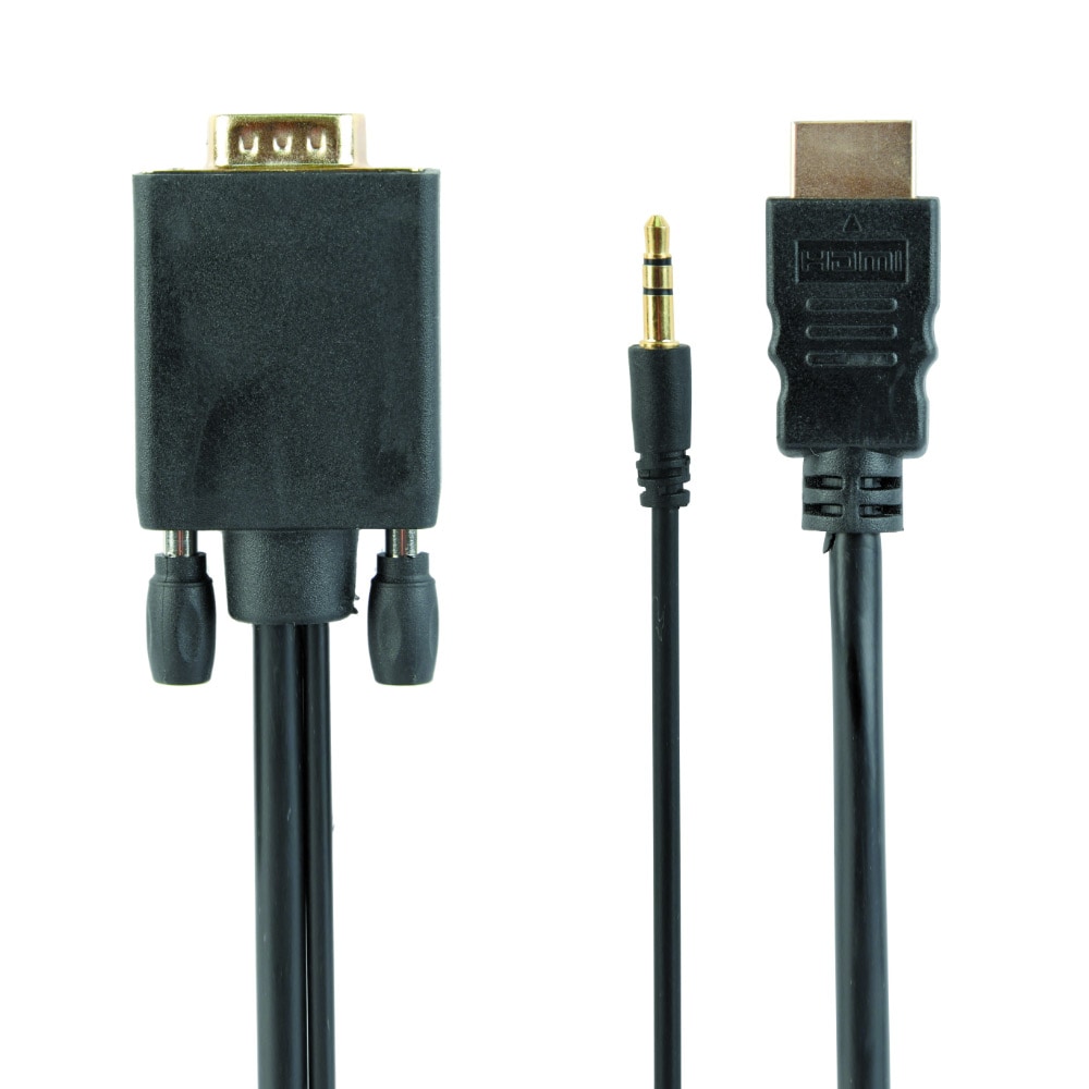 HDMI till VGA-Kabel 1,8m med 3,5mm ljudkabel