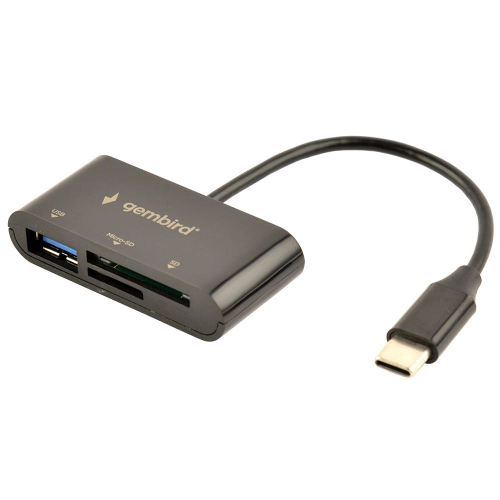 Minneskortläsare USB-C till SD / MicrosSD + USB