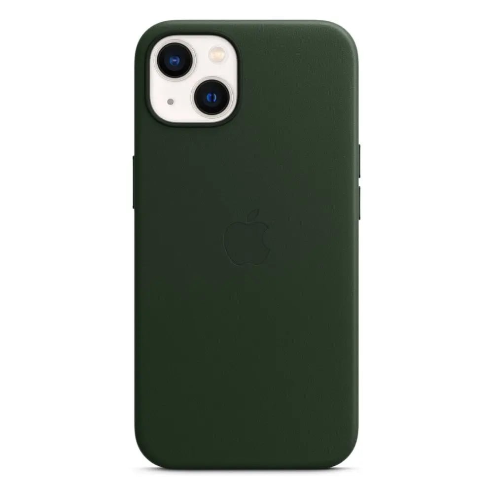 Apple Läderskal med MagSafe MM173ZM/A till iPhone 13 - Sequoia Green