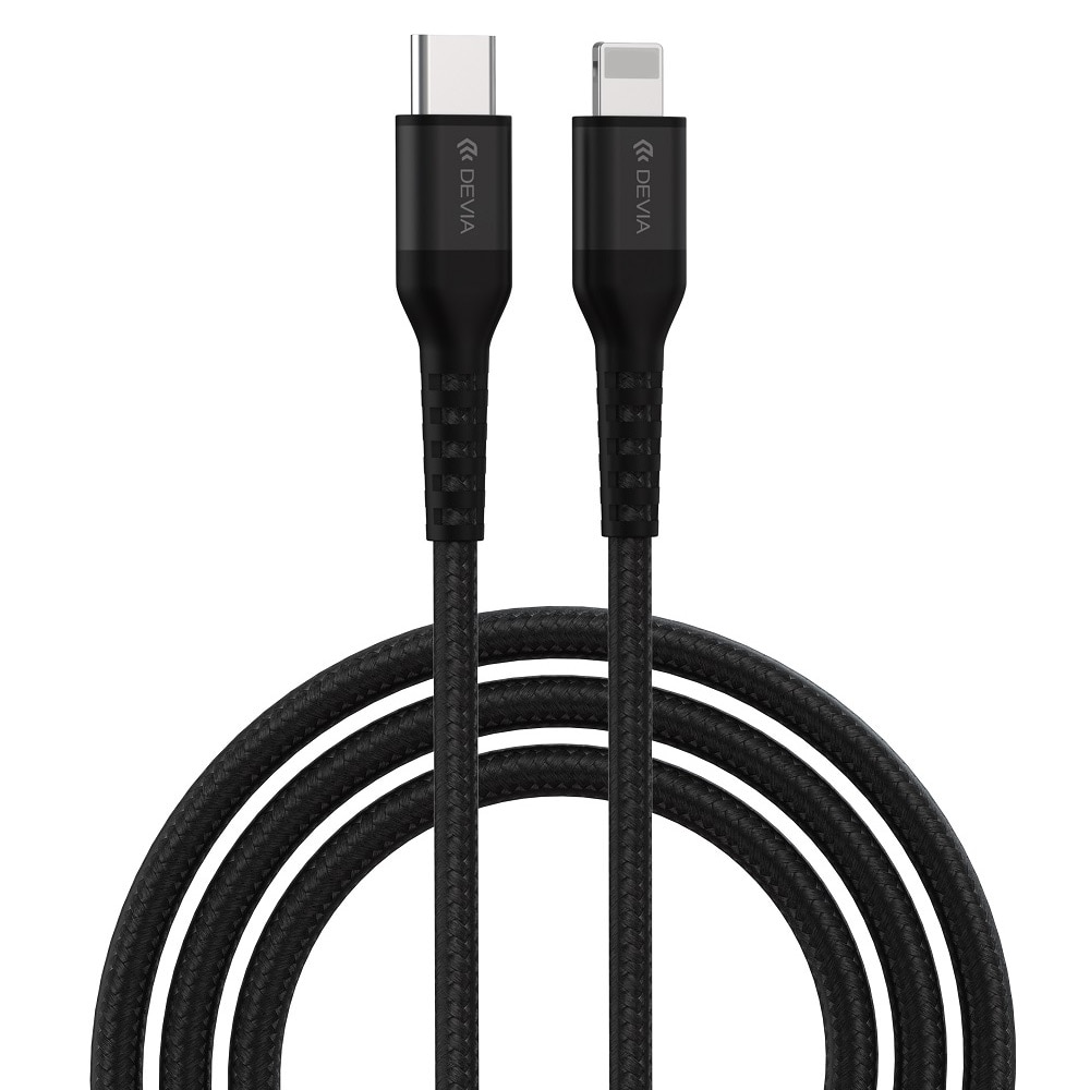 Devia Gracious USB-Kabel USB-C till Lightning PD 3A 1,5m - Svart