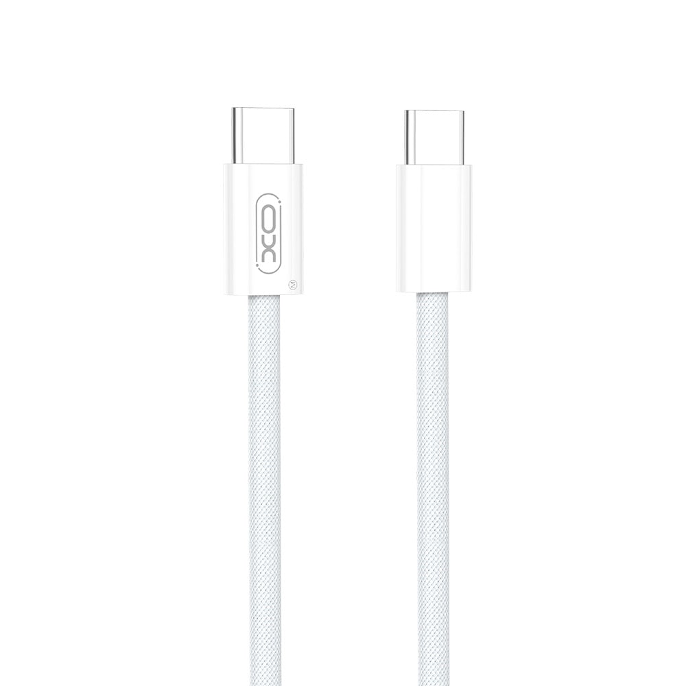 XO USB-C-Kabel USB-C till USB-C 60W 1,5m - Vit