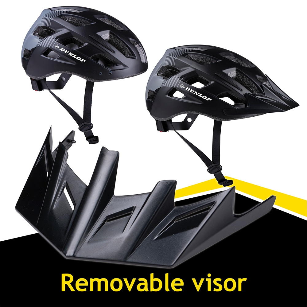 Dunlop cykelhjelm med LED 58-61 cm