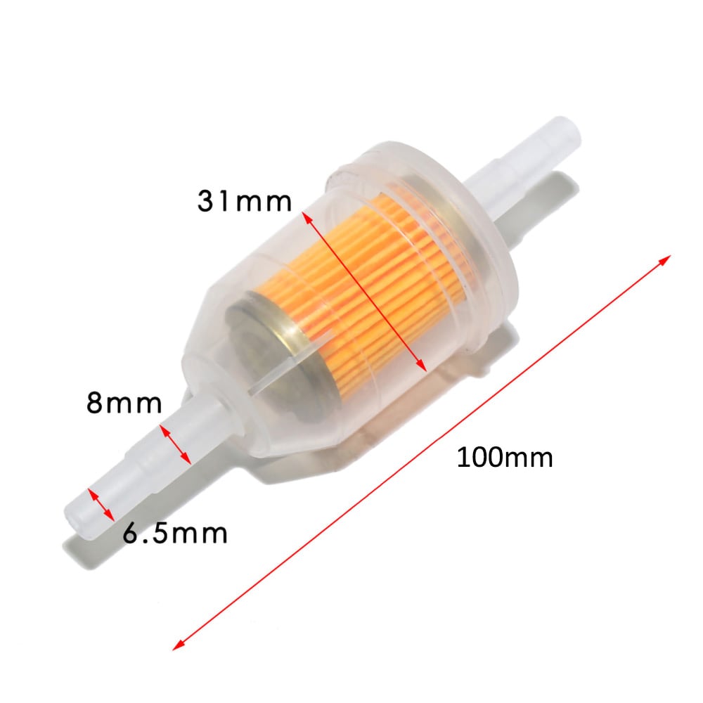 Universalt Bränslefilter 6.5mm/8mm 10-pack
