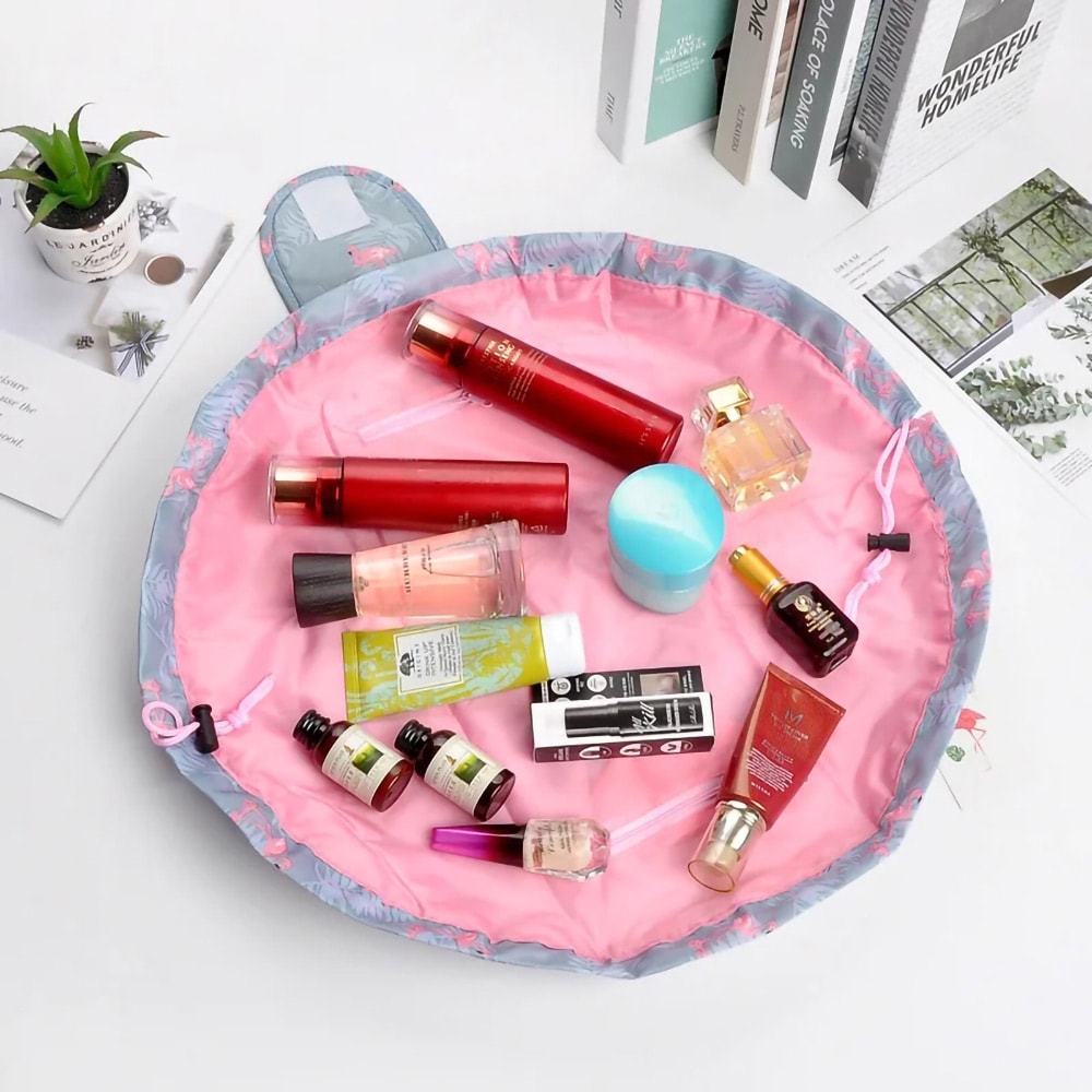 Makeup Bag - Grön/Flamingo