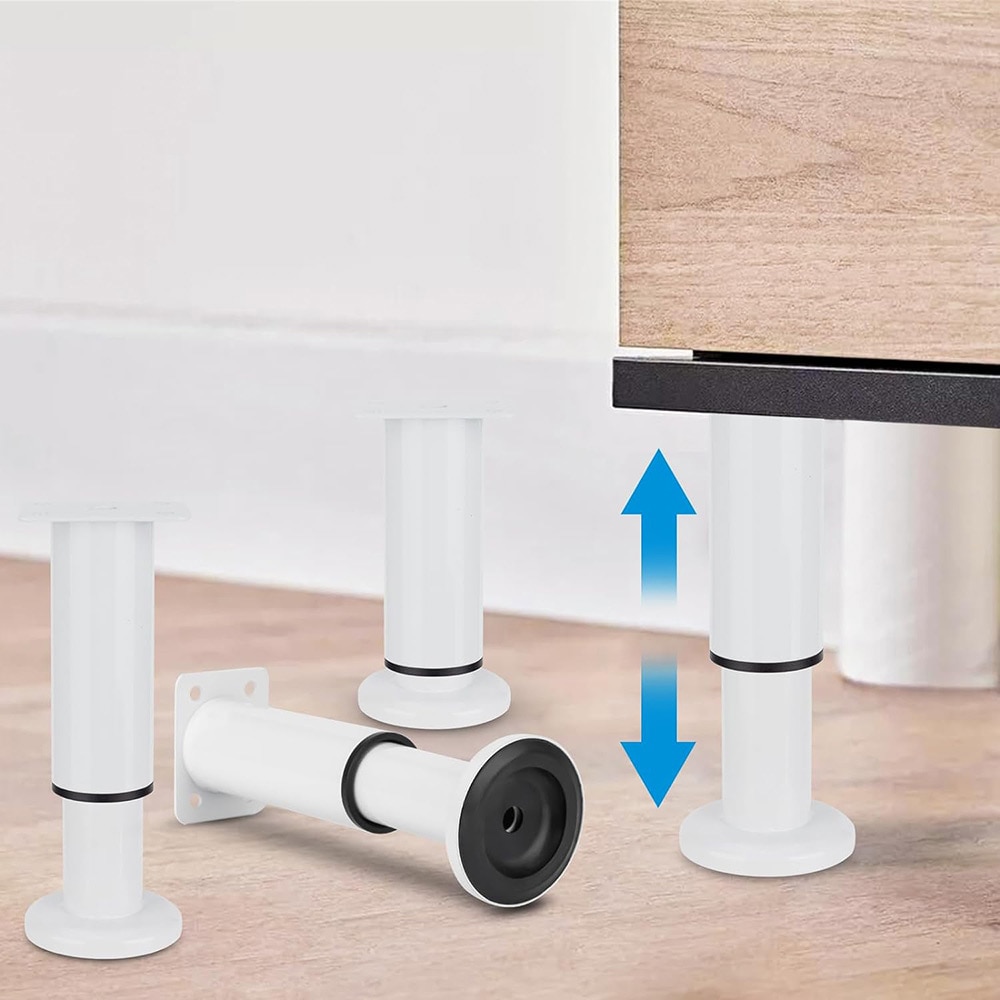 Höj- och sänkbart möbelben 8-12cm -Vit