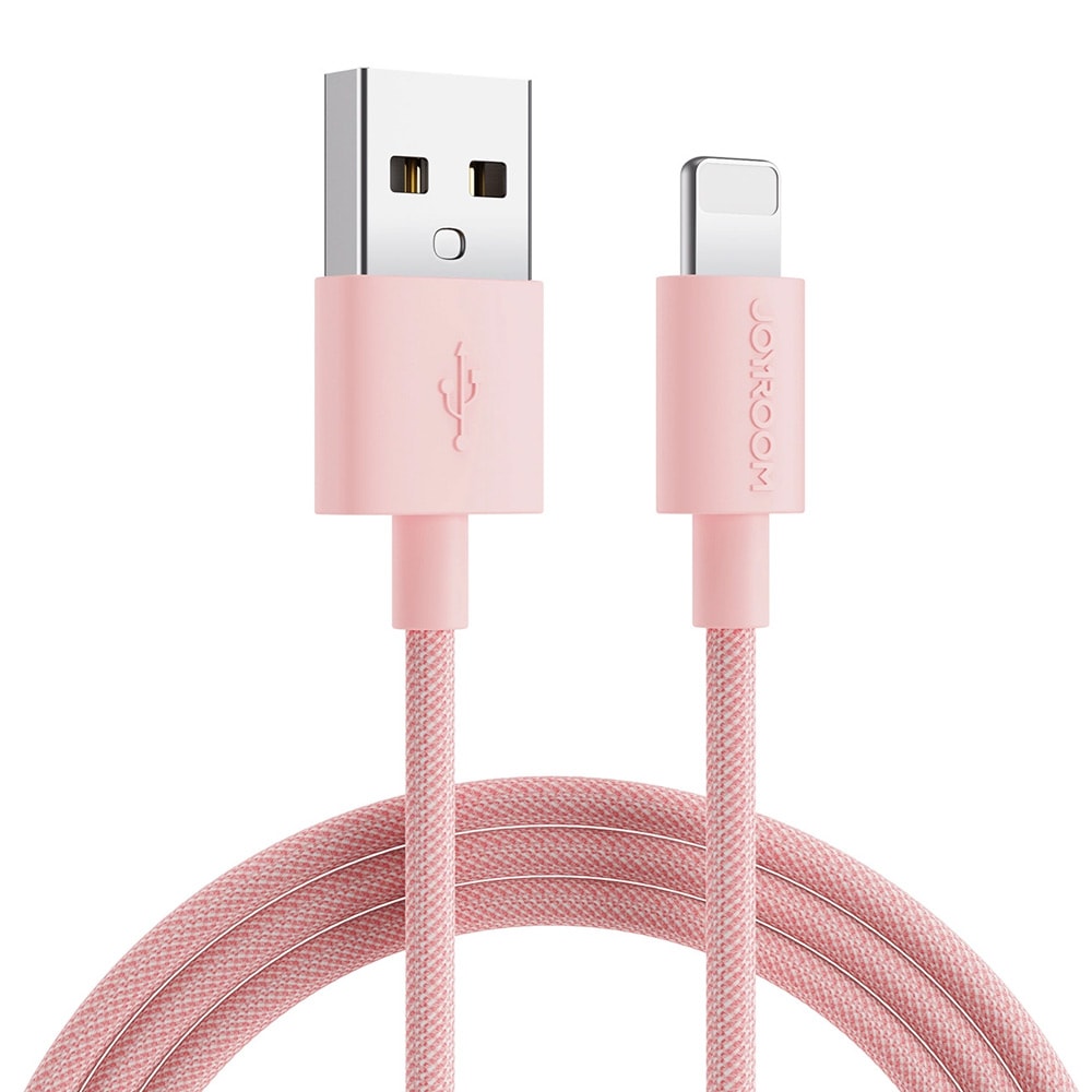 Joyroom USB-kabel USB till Lightning 2,4A 2m - Rosa