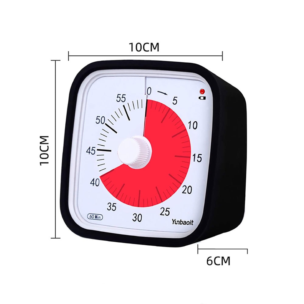 60-Minutters Analog Timer med Tydeligt Visuelt Display: Ideel til Køkkent