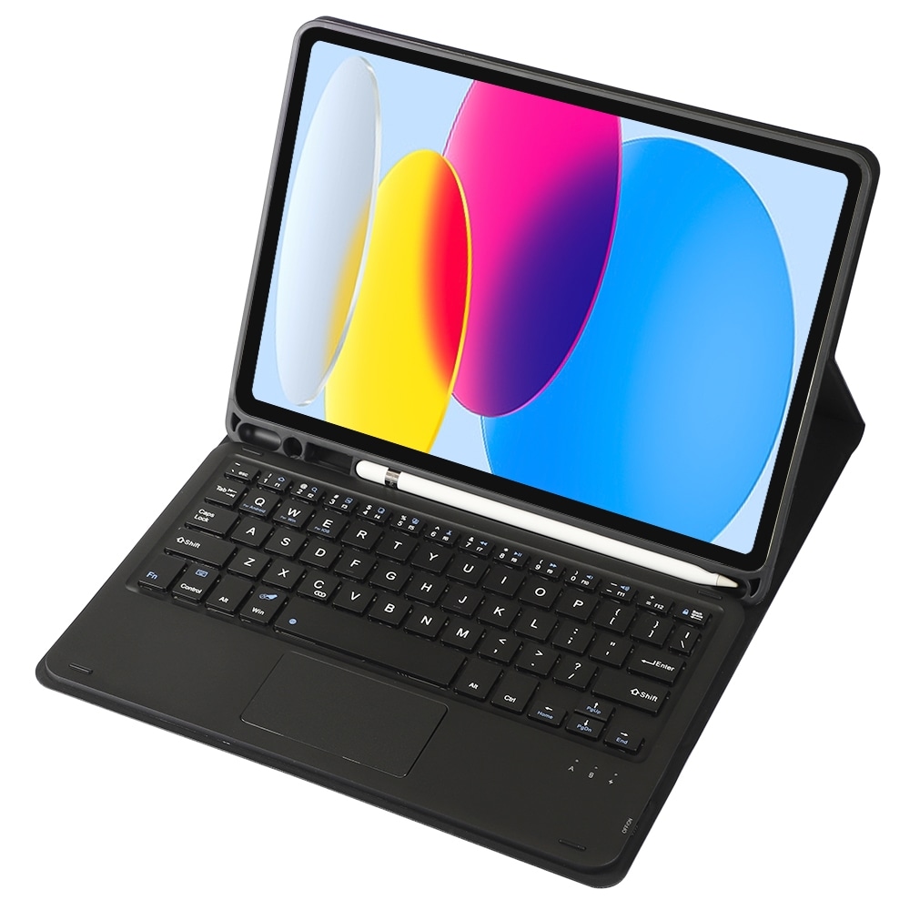 Tangentbordsfodral med ställ till iPad 10-Gen 10,9 2022 - Svart