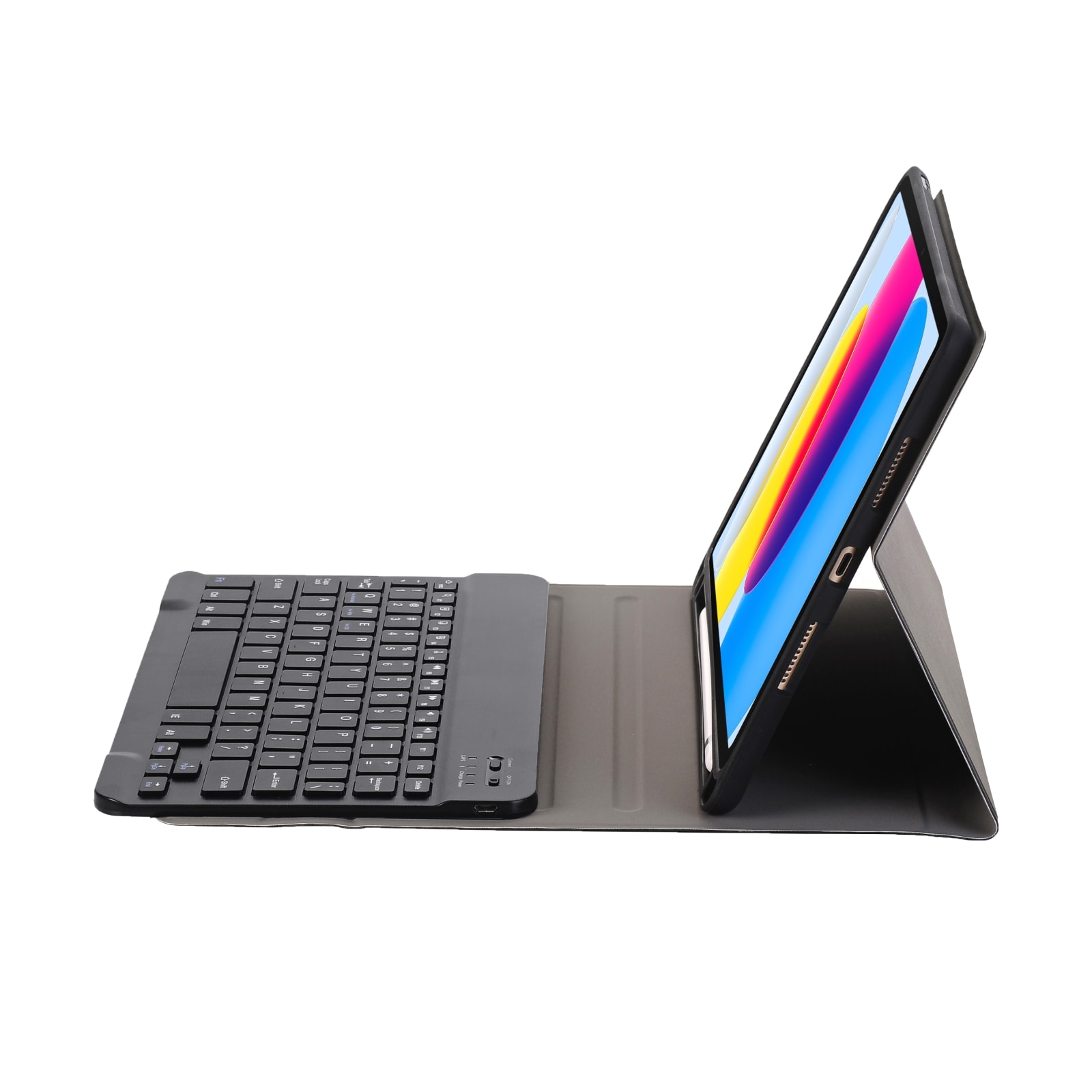 Tangentbordsfodral med ställ till iPad 10-Gen 10,9 2022 - Svart