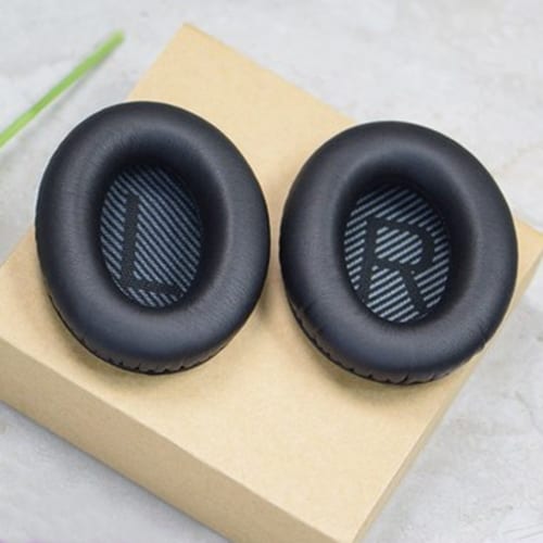 Mjuka öronkuddar till Bose QC2 / QC15 / AE2 / QC25 / QC35 - Svart