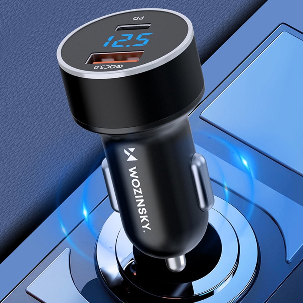 Autolaturi 36W PD/QC 3.0 USB- ja USB-C-liitännän kanssa