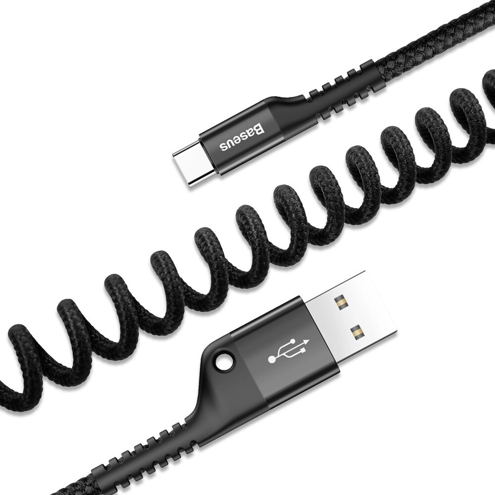 USB till USB-C 2A kabel med fjäderdesign - 1m