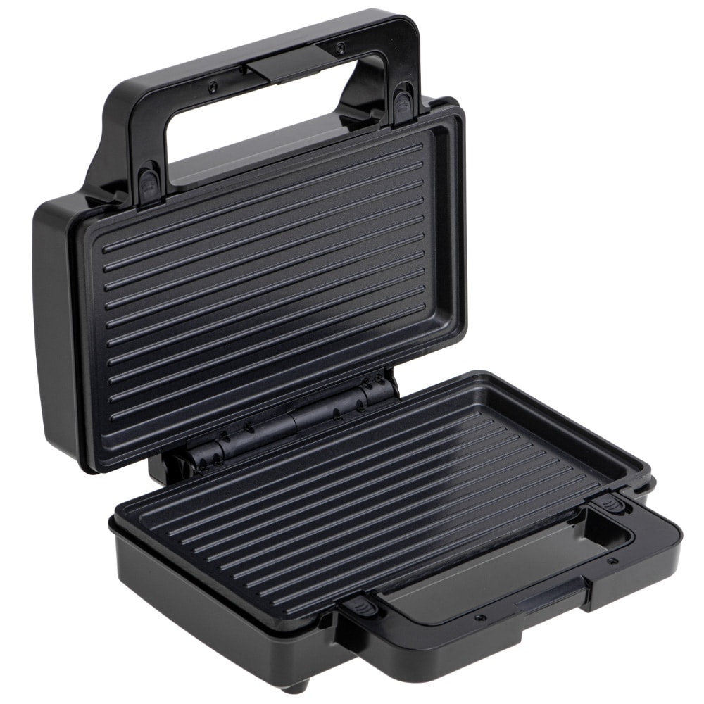 2i1 smörgåsgrill med non-stick-beläggning och säkert handtag