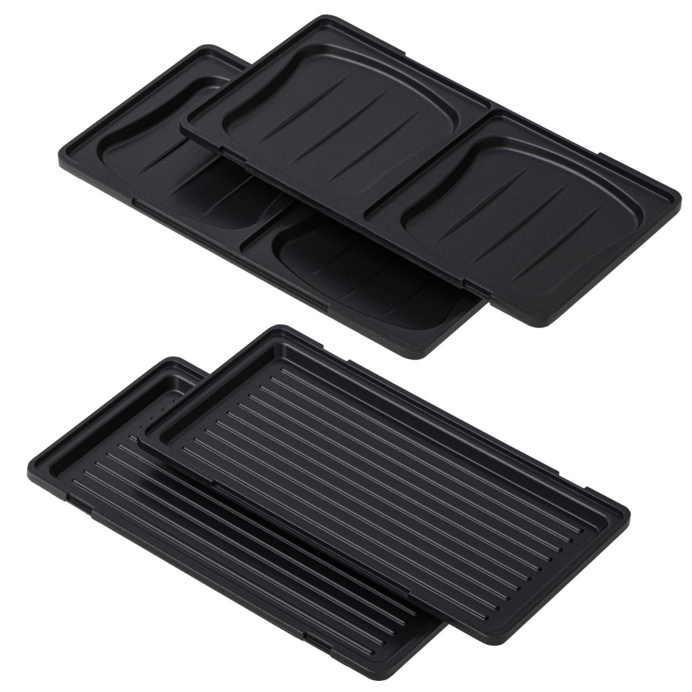 2i1 smörgåsgrill med non-stick-beläggning och säkert handtag