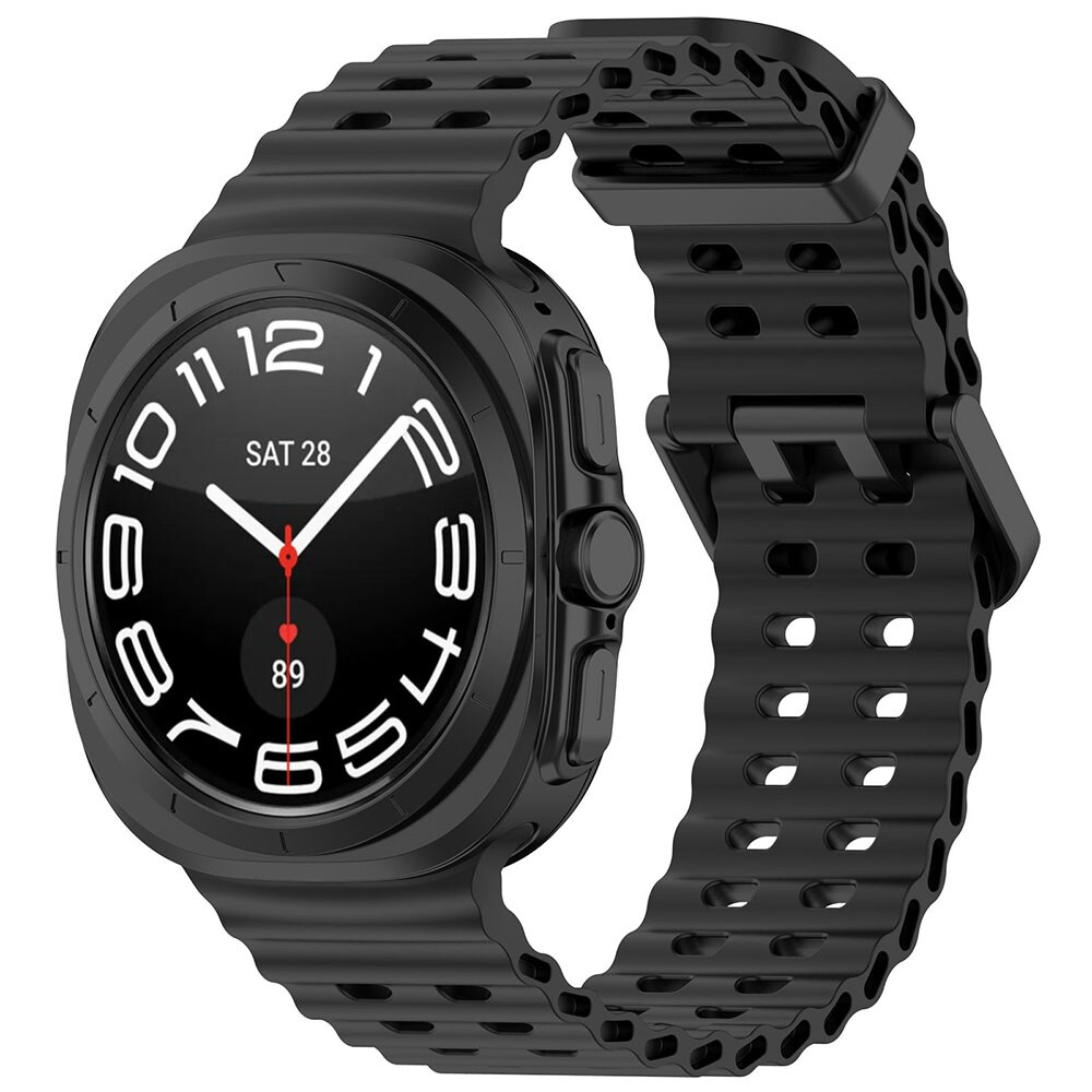 Silikonarmband till Samsung Galaxy Watch Ultra 47mm - Svart