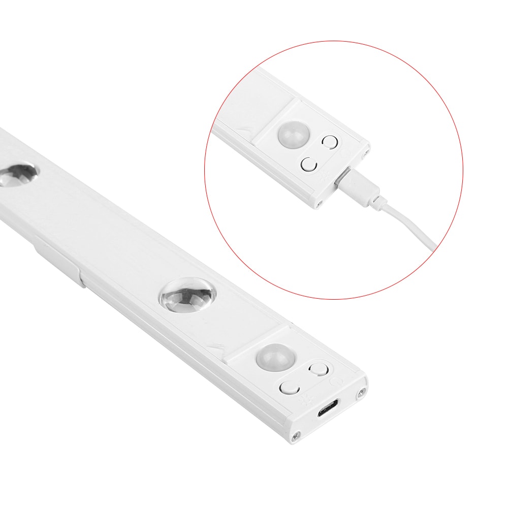 LED-strip 60 cm med justerbar ljusstyrka - vit