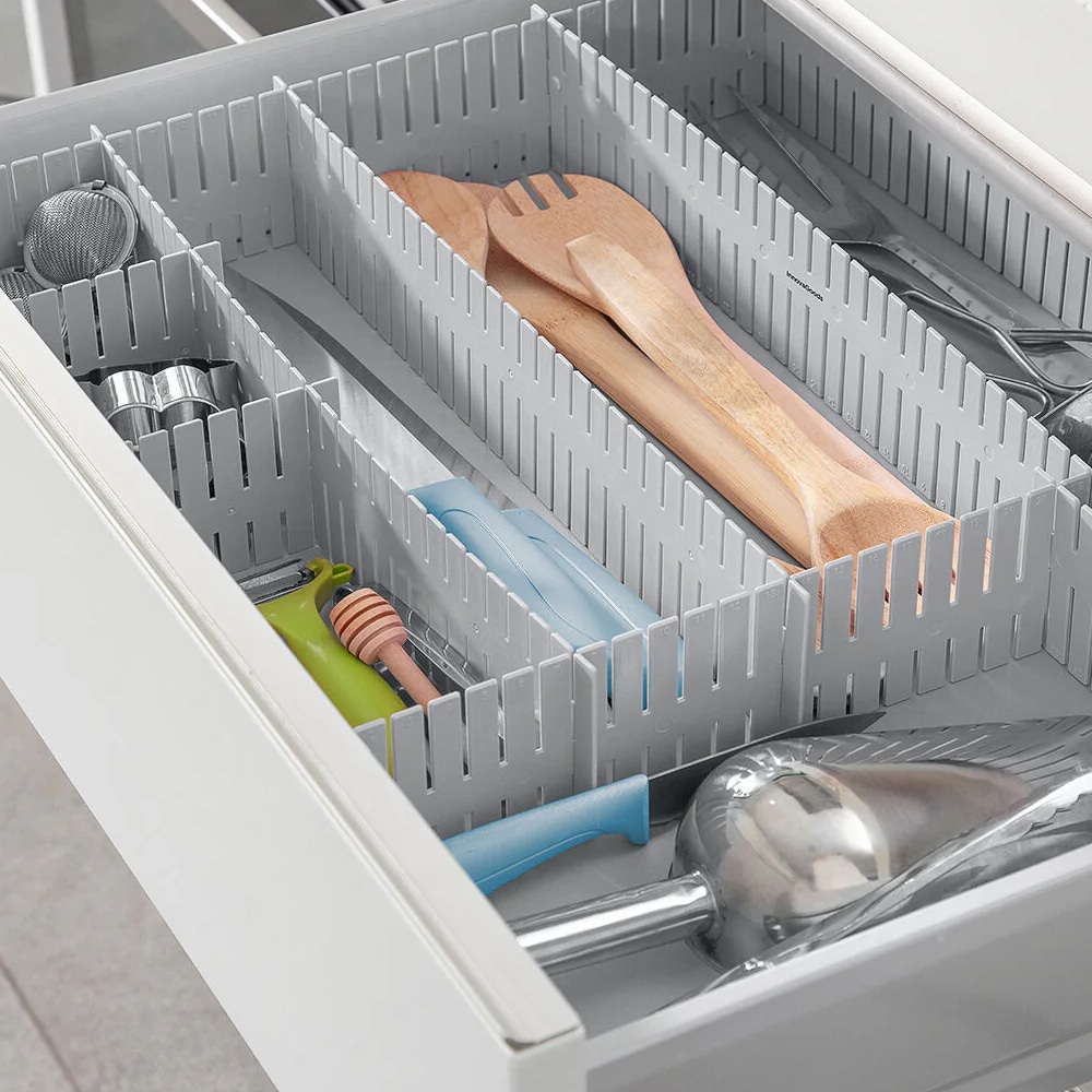 Justerbar lådorganisatör med 16 delar och flexibel design