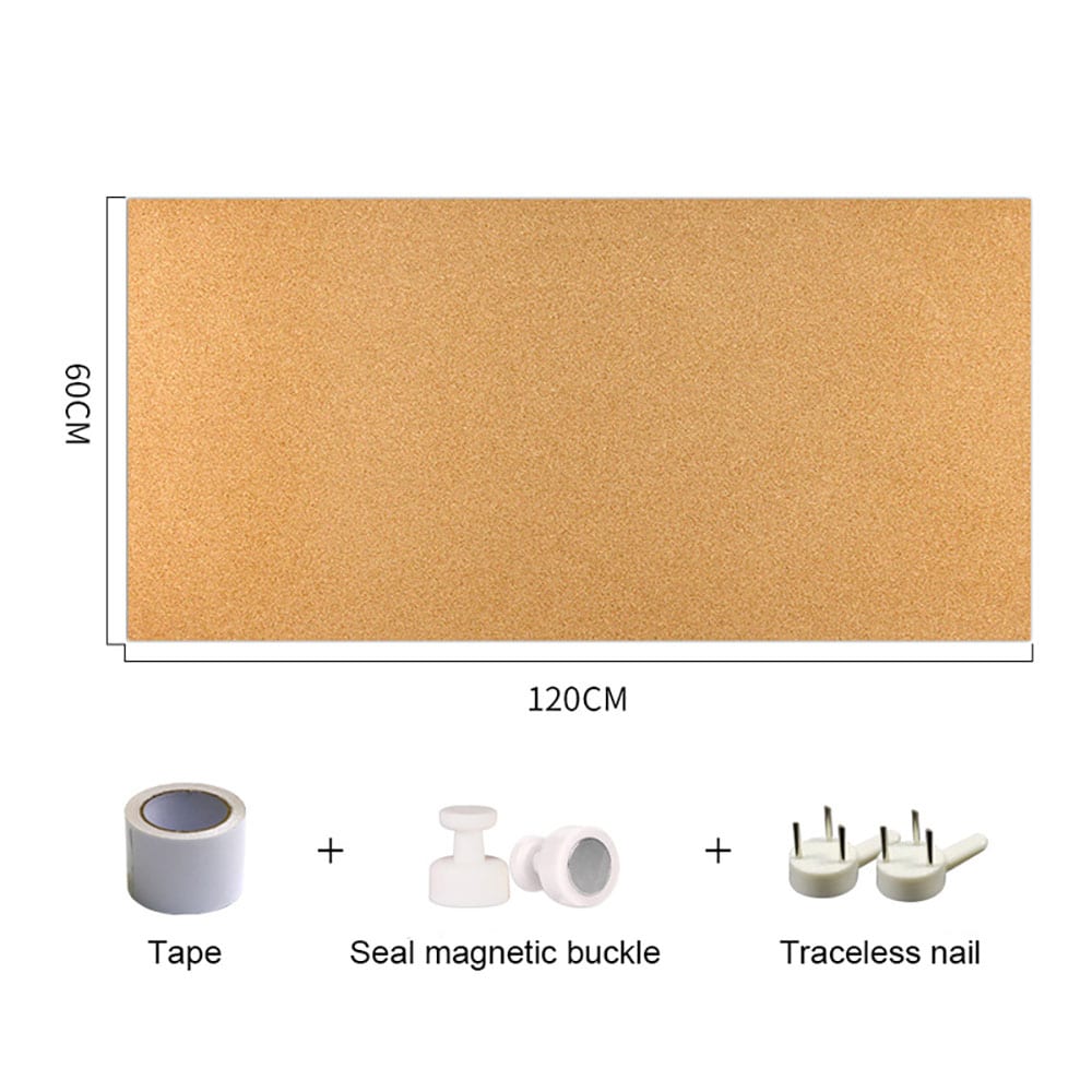 Magnetisk anslagstavla i kork 120x60cm