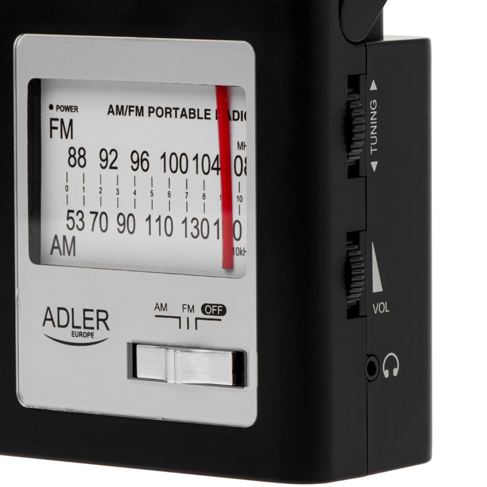 Radio-réveil Adler AD 1120 avec projecteur LED (Noir) à prix bas