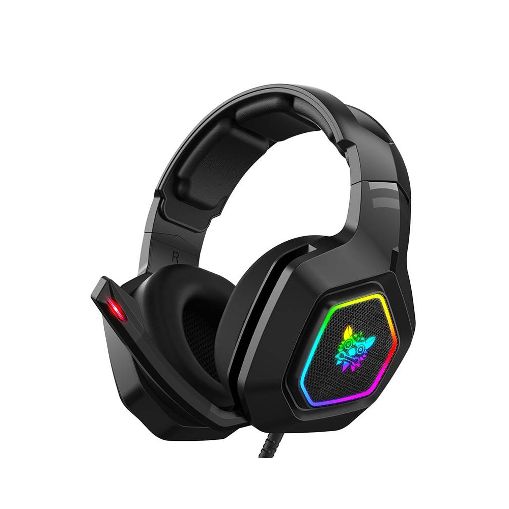Onikuma gamingheadset med 50 mm högtalare och brusreducerande mikrofon - Svart