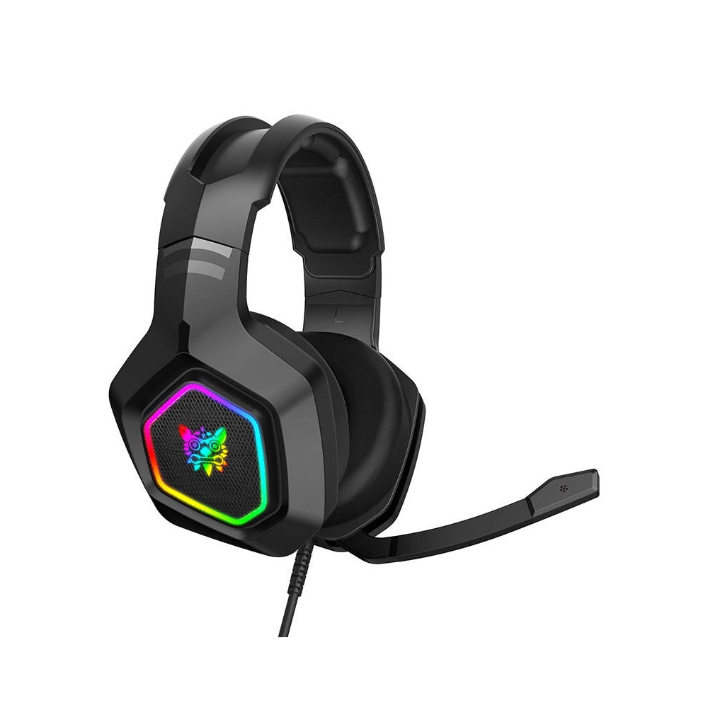 Onikuma gamingheadset med 50 mm högtalare och brusreducerande mikrofon - Svart