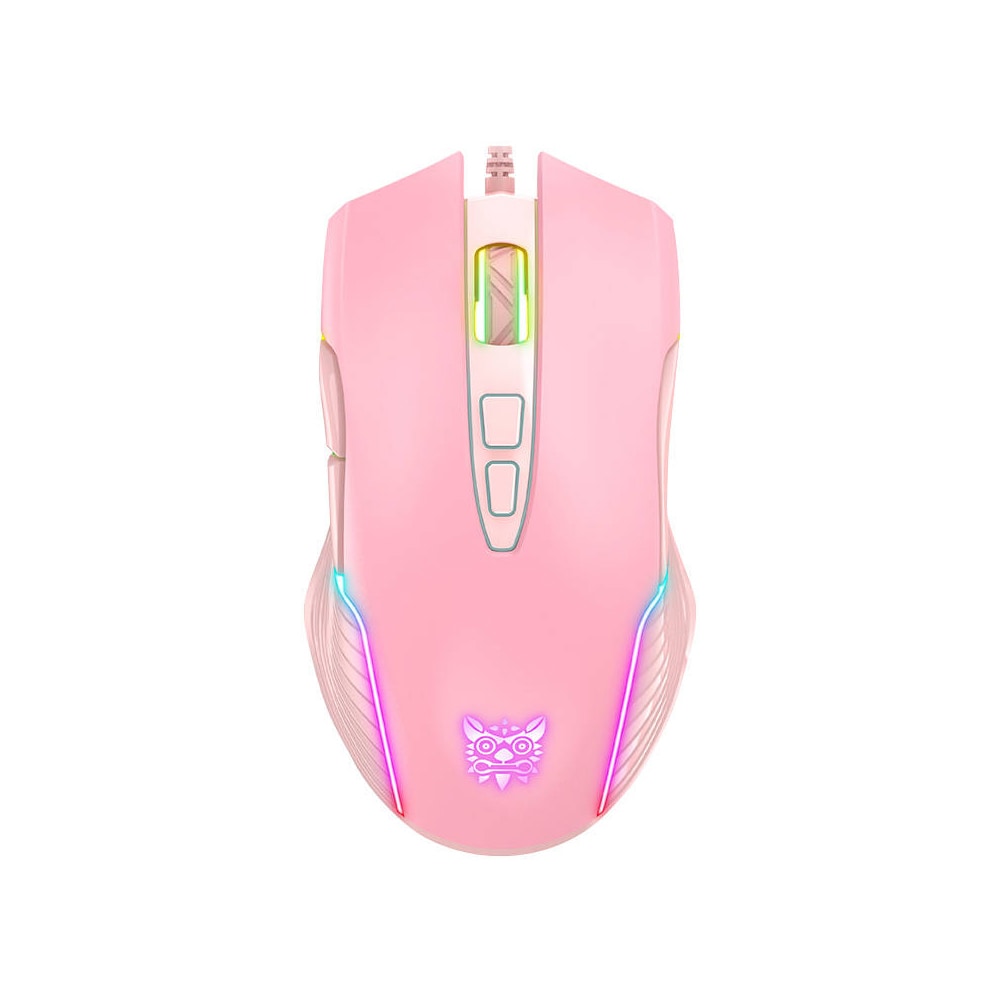 Onikuma CW905 gamingmus med 6 DPI-nivåer och RGB-belysning - Rosa