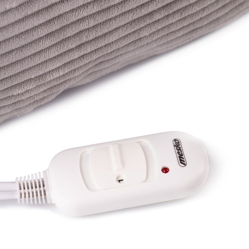 Elektrisk värmekudde i flanellfleece med 2 temperaturinställningar - Grå