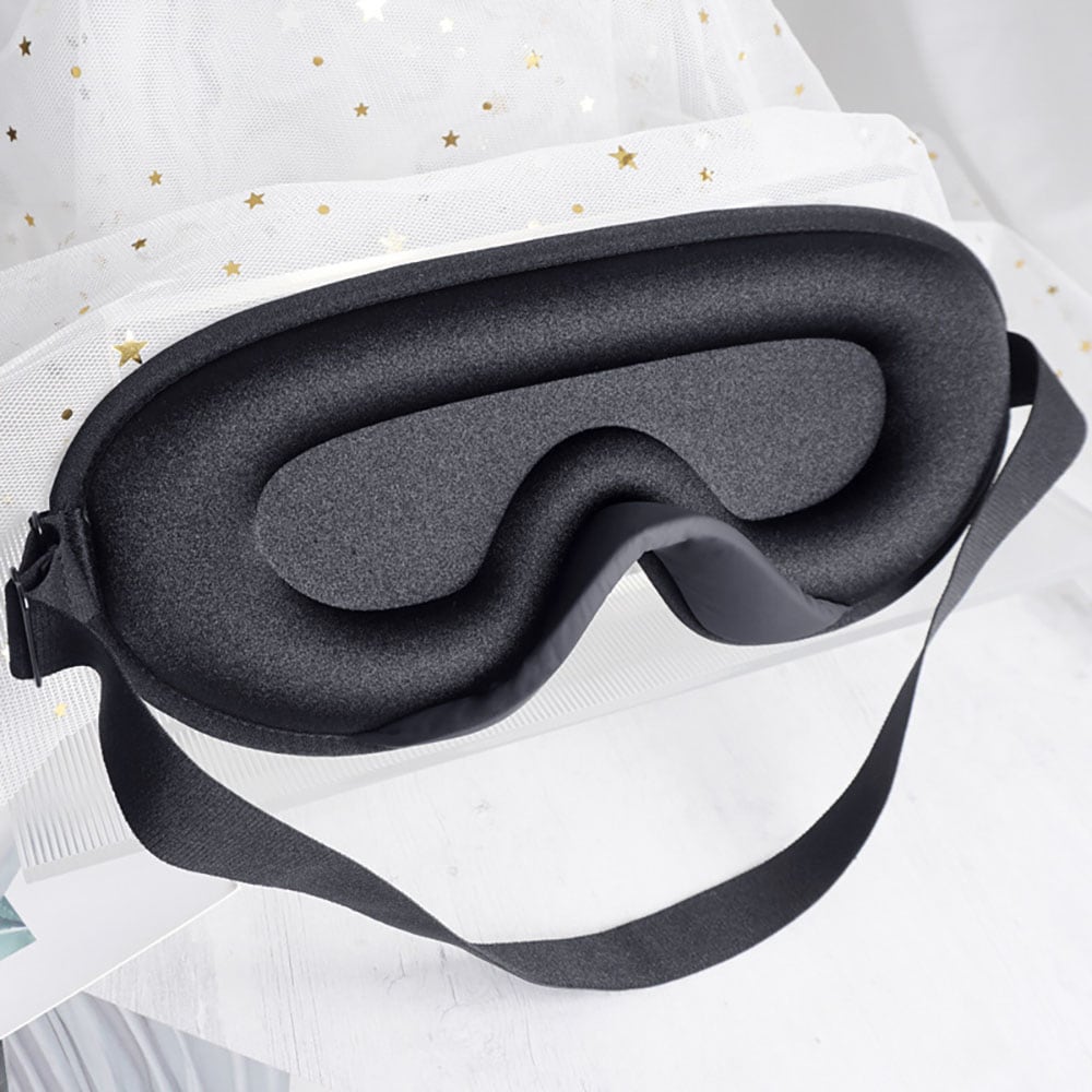 3D-sovemaske med minneskum - svart